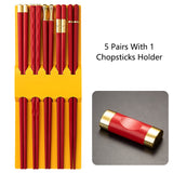 Traditional Metallic Chopstick Set