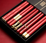 Traditional Metallic Chopstick Set